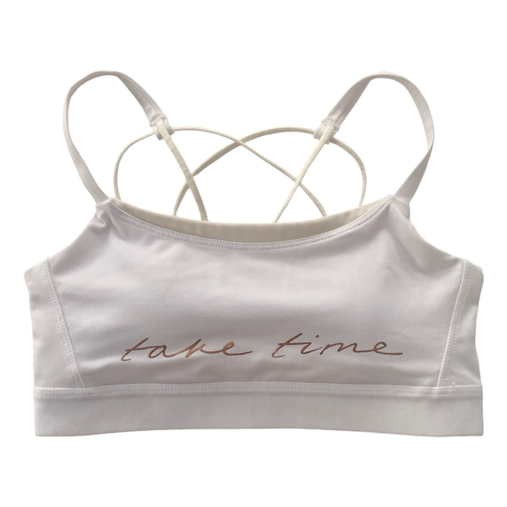 H&M take time Double Layer White Sports Bra Women's Size XS